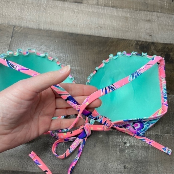 NWOT Shade & Shore Tropical Print Bikini Top - Picture 8 of 12